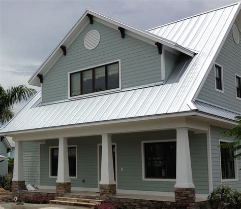 what color house goes with a silver metal roof|metal roof color combinations.